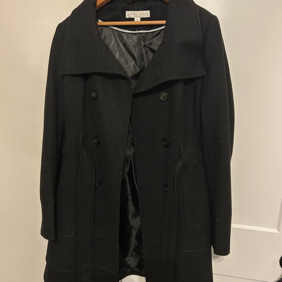 New York & Company Black Trench Coat - Picture 3 of 5